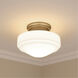 Ingalls 1 Light 12 inch Modern Brass Semi-flush Ceiling Light